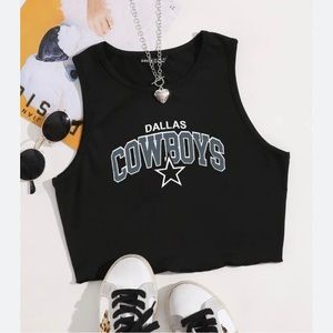 Grey white and black Dallas cowboys tank🐄🤠